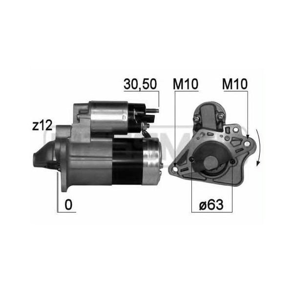 

Стартер Renault Megane III/Megane III Grandtour/Scenic III 07>15 ERA 220758