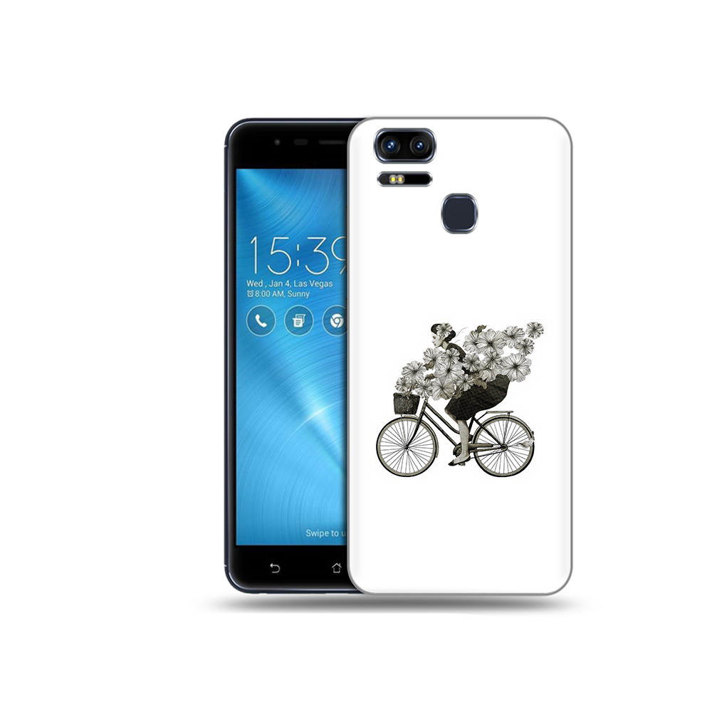 

Чехол MyPads Tocco для Asus ZenFone 3 девушка на велосипеде с цветами (PT51214.656.307), Прозрачный, Tocco