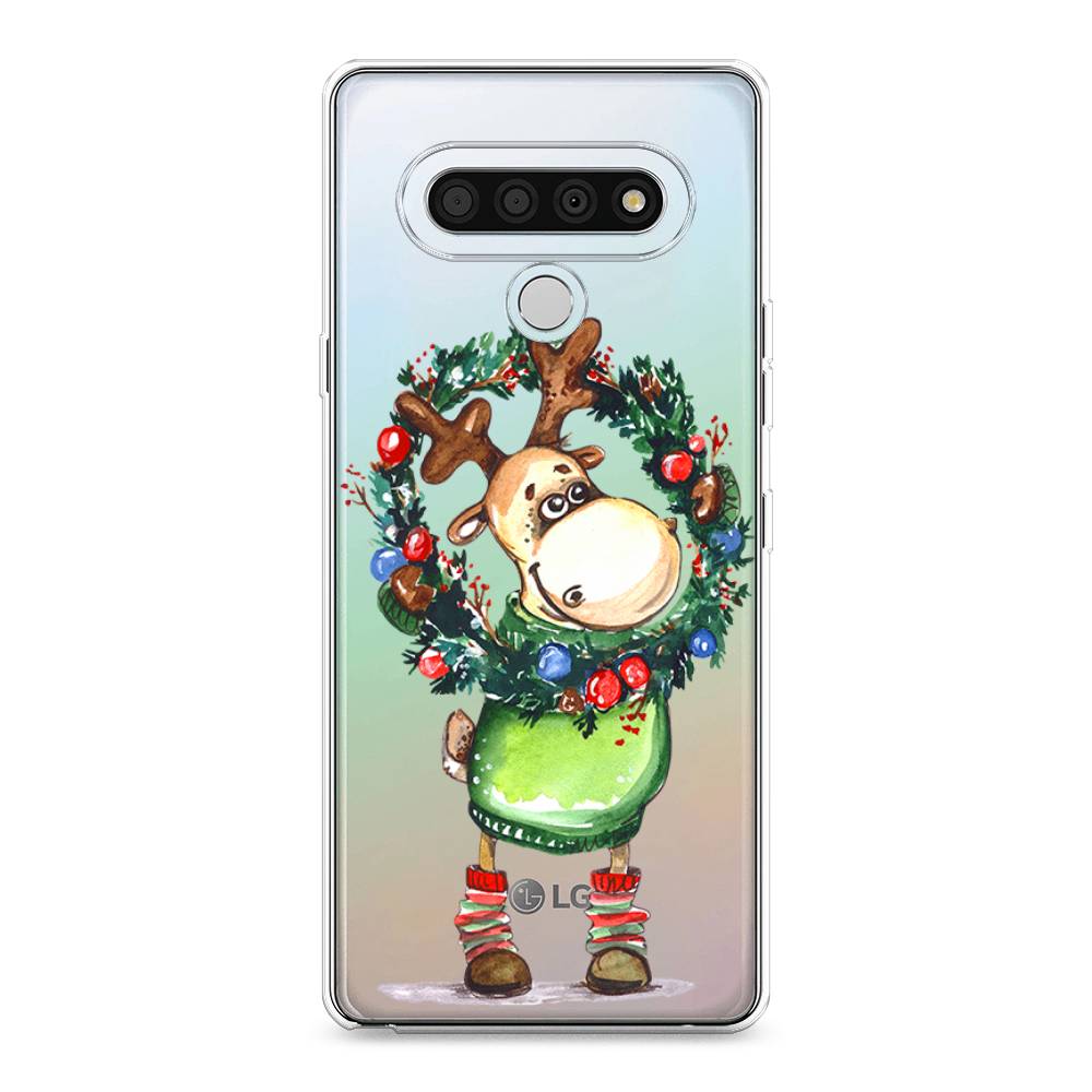 

Чехол для LG Stylo 6 "Олень с новогодним венком", 84550-4