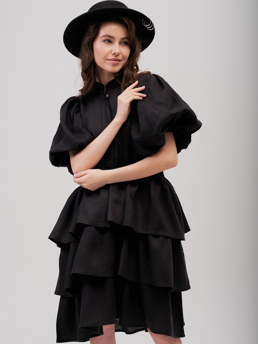 Платье женское Line Textile Кенди черное 40-42 RU