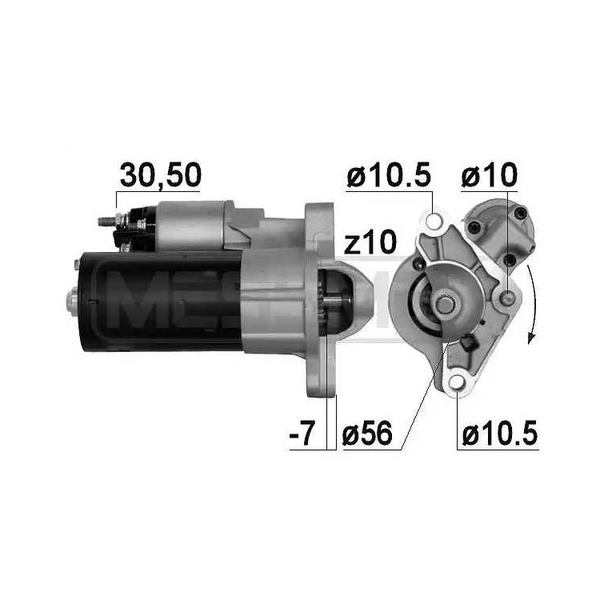 

Стартер Citroen Jumper/XM/XM Break 94>02 Peugeot Boxer/605 94>02 ERA 220885
