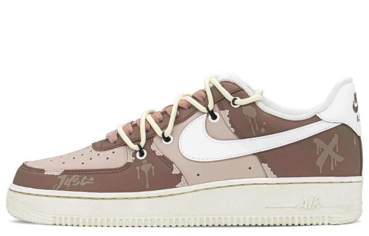 

Кеды унисекс Nike Air Force 1 Low FZBB коричневые 40.5 EU, Коричневый, Air Force 1 Low FZBB