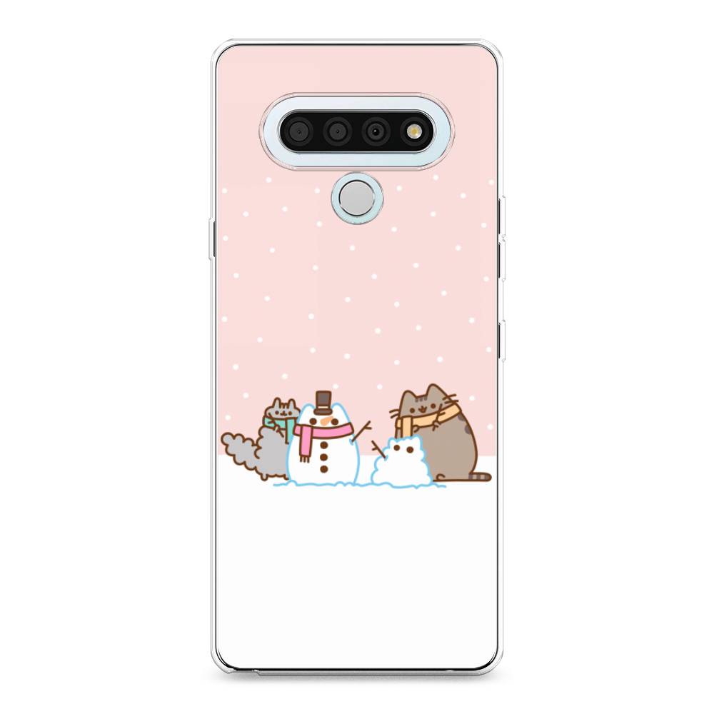

Чехол для LG Stylo 6 "Котики в снегу", Розовый;белый;серый, 84550-5