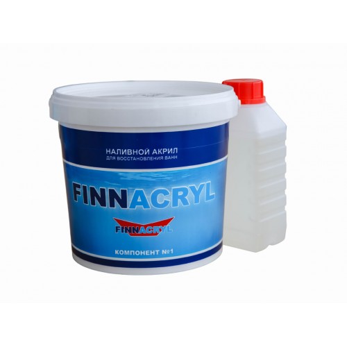 Наливной акрил FinnAcryl 24 Стандарт, для реставрации ванны размером 1,7 м, фасовка 3,6 кг лента упаковочная фасовка 6 шт микс 1 8 см х 5 м