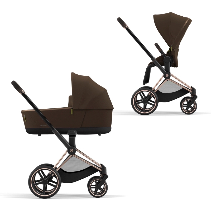 

Коляска 2 в 1, Cybex Priam IV, шасси IV Rosegold, ручка Brown, текстиль Khaki Green, Priam-4
