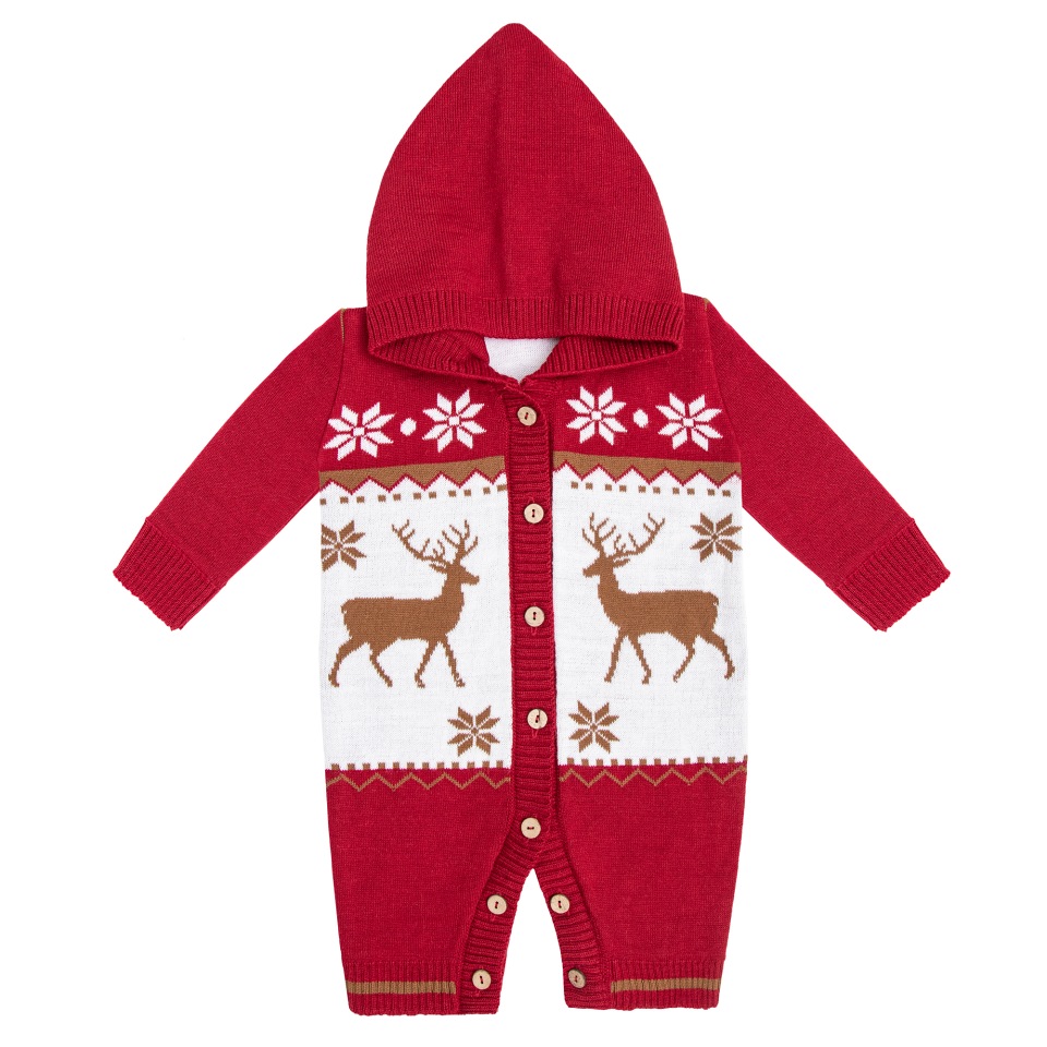 фото Комбинезон детский amarobaby pure love christmas ab-od21-plc502/07 красный р.80