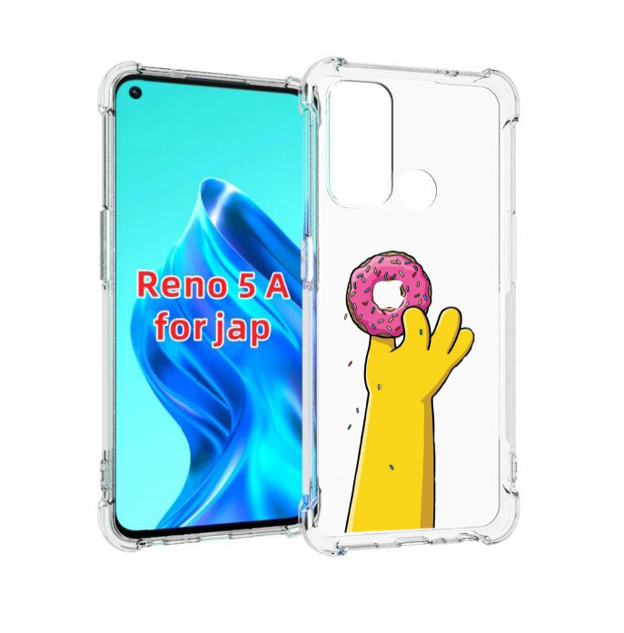 

Чехол MyPads вкусный-пончик для Oppo Reno 5A, Прозрачный, Tocco
