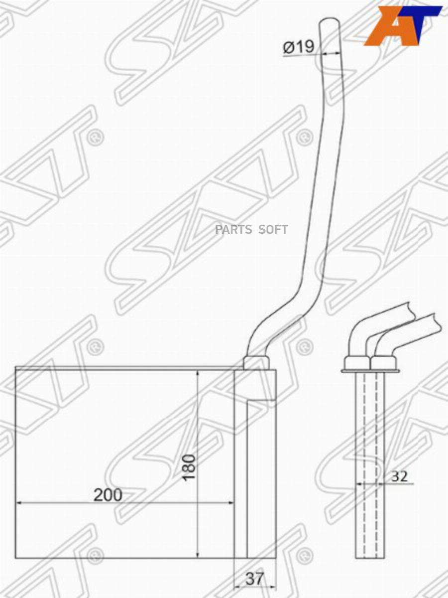 SAT STFDA53950 ST-FDA5-395-0_радиатор печки!\ Ford Focus/C-Max 1.4-2.0/1.8TDCi 04>