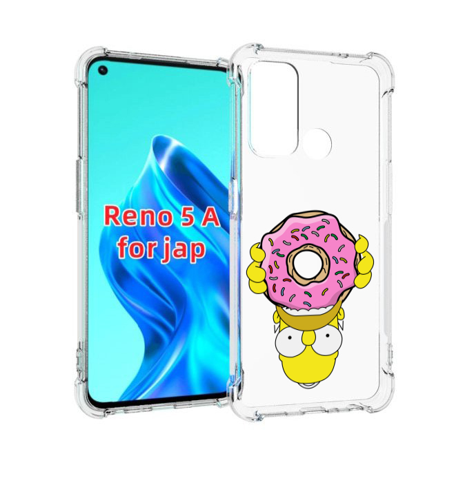 

Чехол MyPads большой-пончик для Oppo Reno 5A, Прозрачный, Tocco