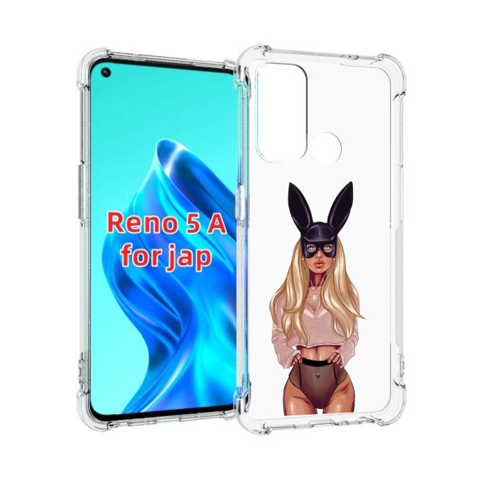 

Чехол MyPads блондинка-с-ушками женский для Oppo Reno 5A, Прозрачный, Tocco