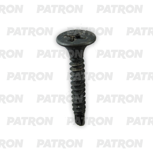 PATRON P37-2681T Винт металлический черн - сверло с потайной головкой 3 9x16  10шт patron p37 2672t винт металлический белый сверло с потайной головкой 3 9x16 10шт