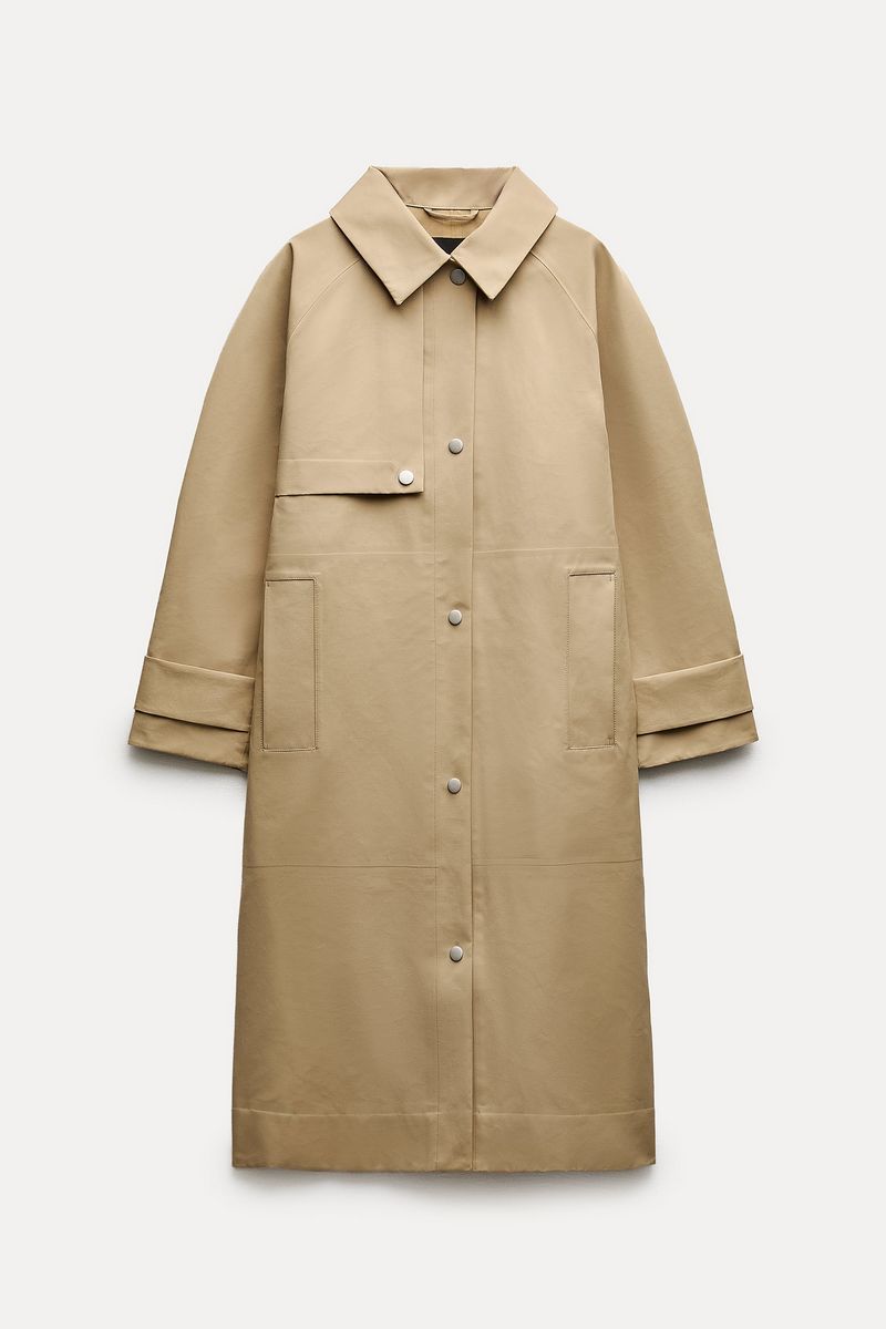 

Плащ женский ZARA 084910427 бежевый L, 084910427