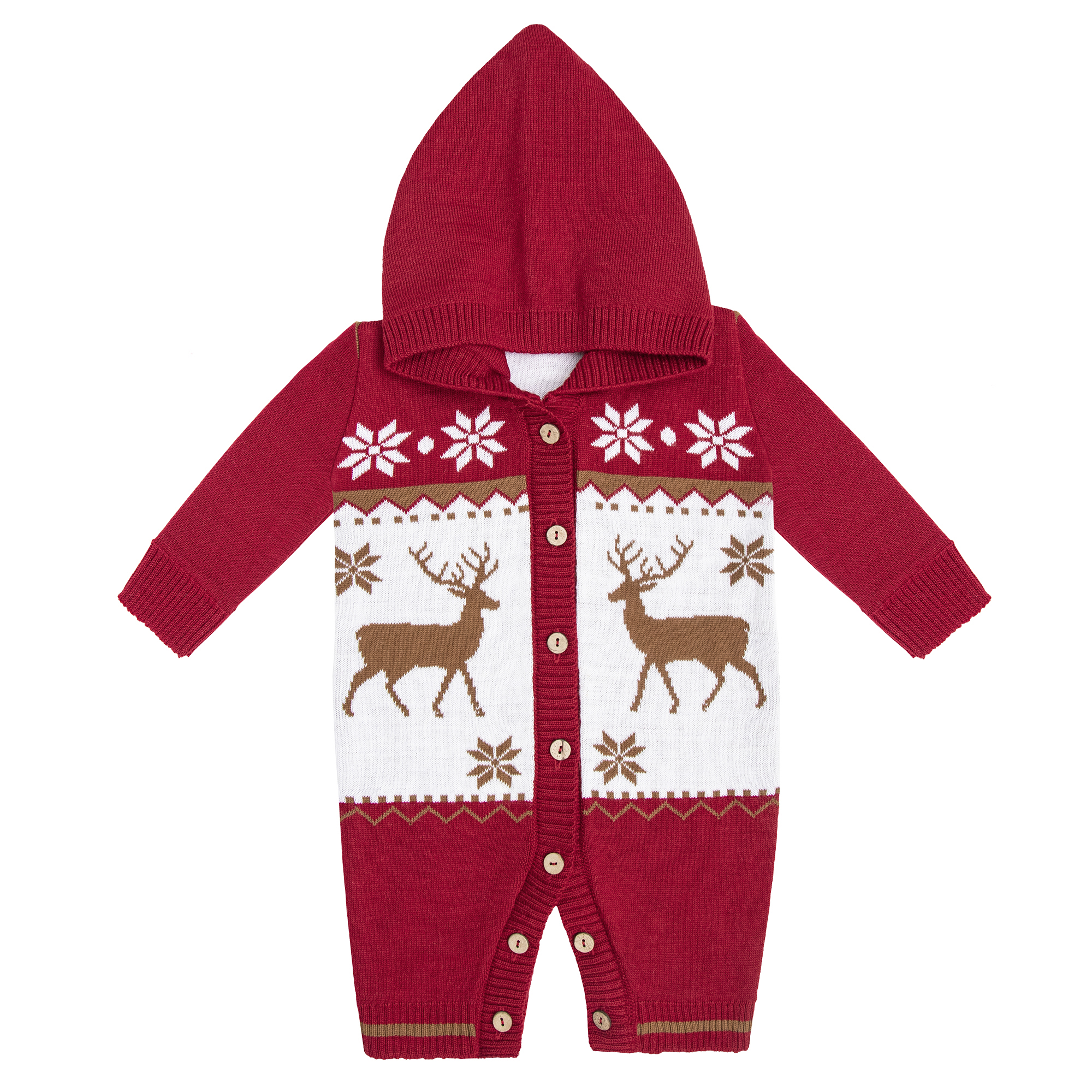 

Комбинезон детский Amarobaby Pure Love Christmas AB-OD21-PLC502/07 красный р.68, AB-OD21-PLC502