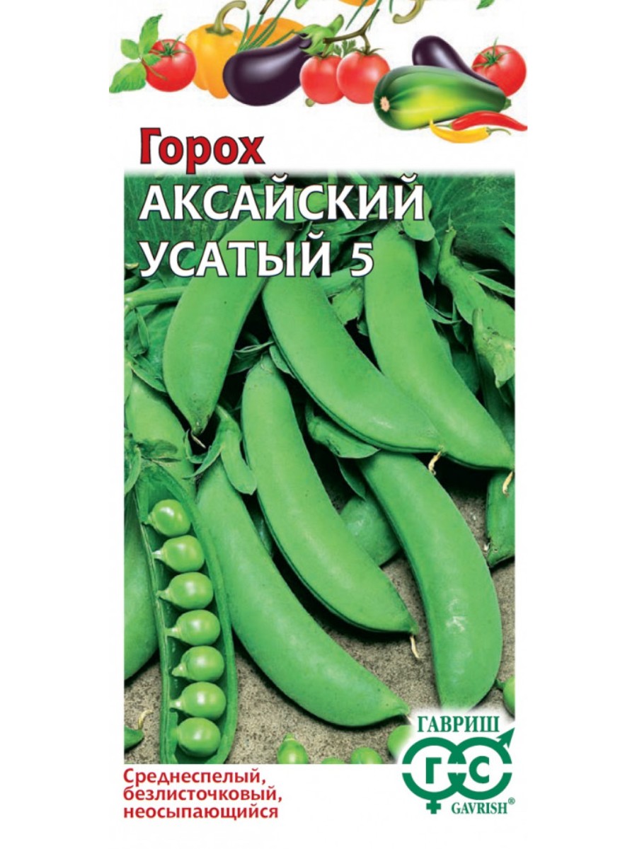 

Семена Гавриш Горох Аксайский усатый 5 10 упаковок по 10 гр.