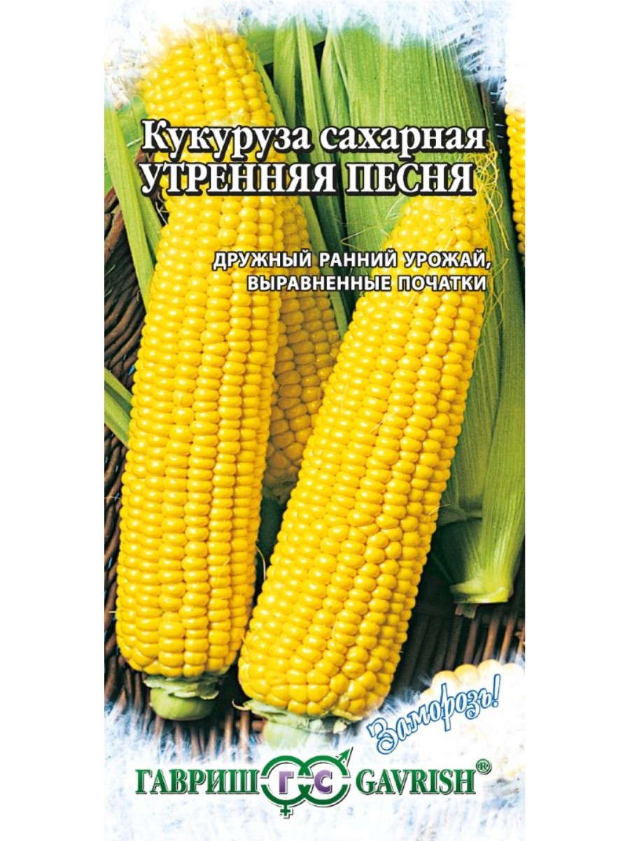

Семена Гавриш Кукуруза сахарная Утренняя песня 10 упаковок по 5 гр.