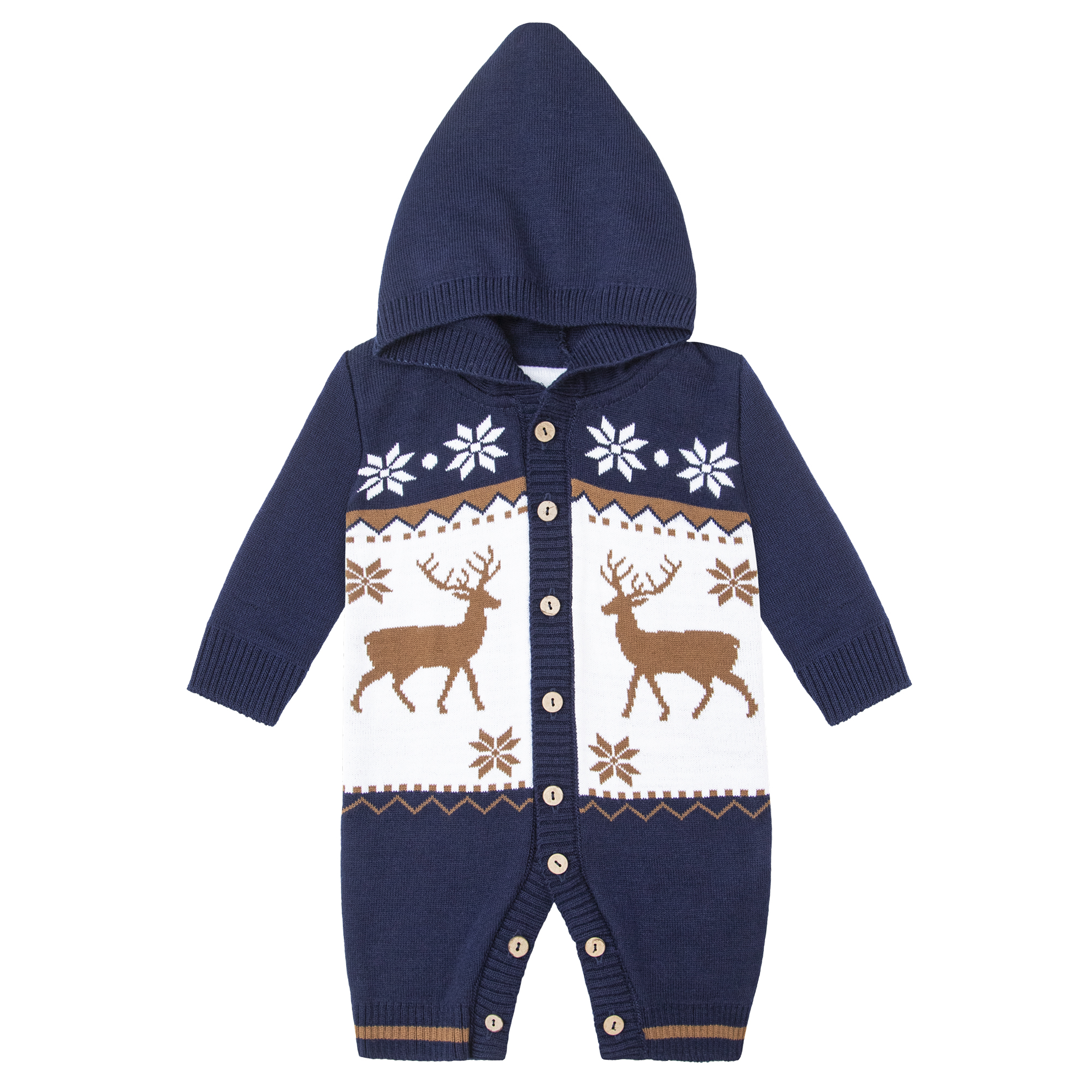 

Комбинезон детский Amarobaby Pure Love Christmas AB-OD21-PLC502/20 синий р.68, AB-OD21-PLC502