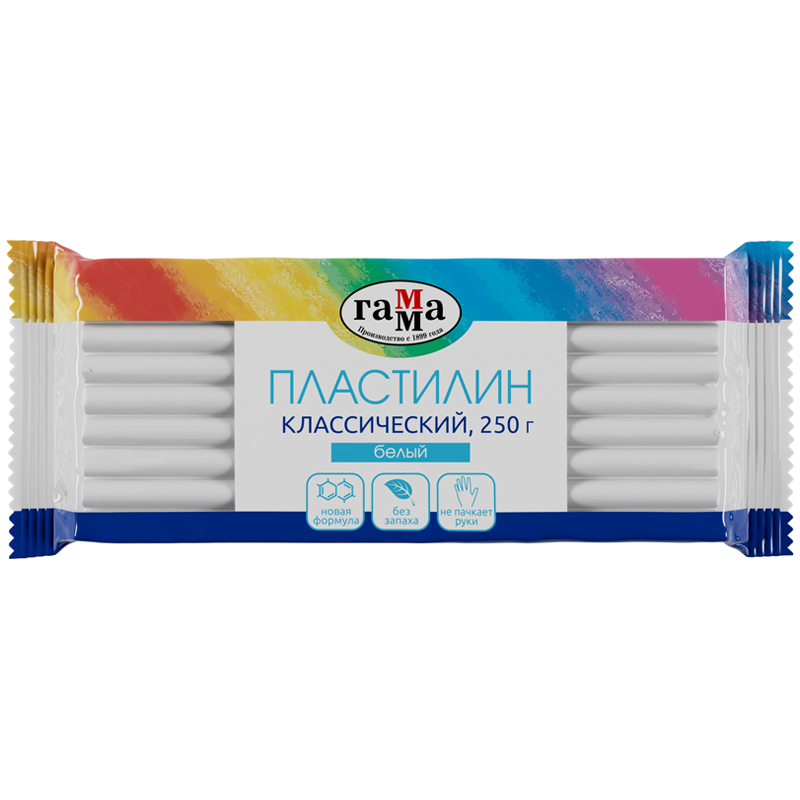 

Пластилин Гамма "Классический", белый, 250г (270818_01), 18шт.