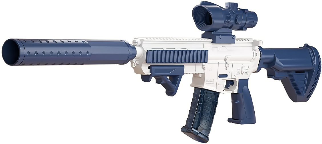 

Водяной автомат MSN Toys M16 на аккумуляторе, Белый;синий, M16