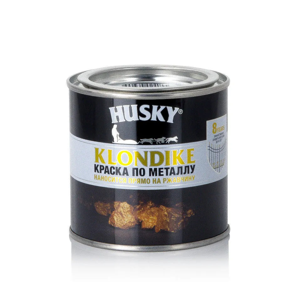 Краска Husky Klondike по металлу, с молотковым эффектом, медь, 250 мл