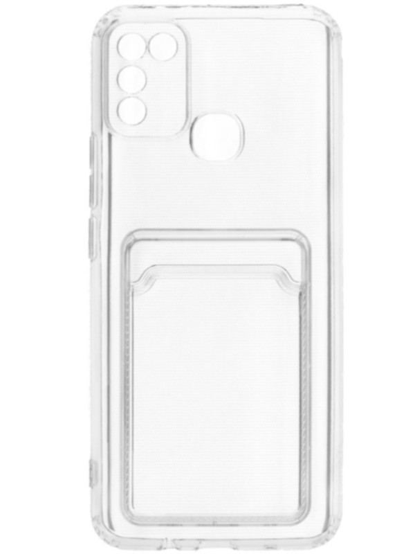 

Накладка Zibelino для Infinix Hot 10 Play/11 Play Silicone Card Holder защита камеры, Прозрачный