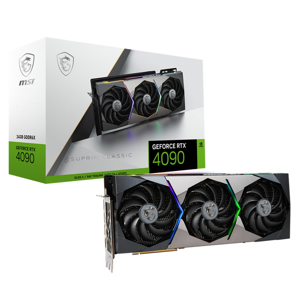

Видеокарта MSI NVIDIA GeForce RTX 4090 SUPRIM X CLASSIC (RTX 4090 SUPRIM CLASSIC 24G), GeForce RTX 4090 SUPRIM X CLASSIC