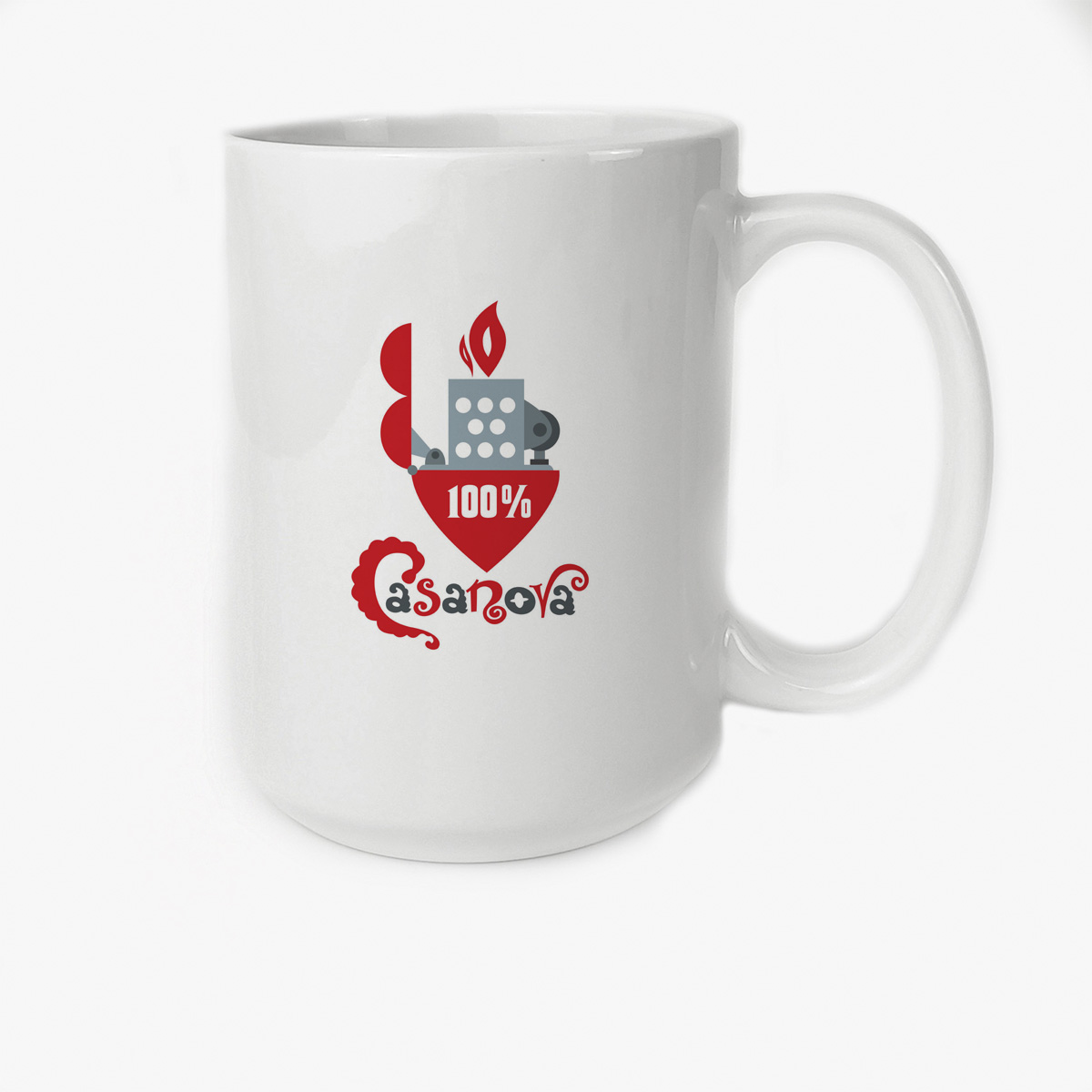 

Кружка CoolPodarok 100% Казанова (Зажигалка)