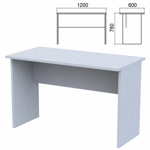 Стол письменный Арго 1200х600х760 мм серый 8479₽