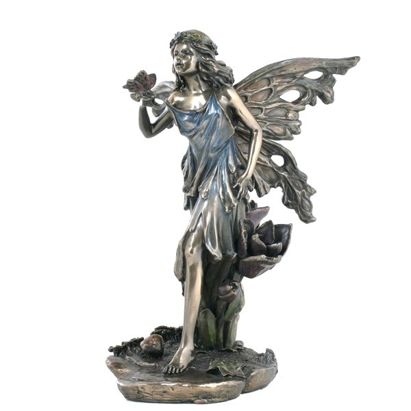 фото Статуэтка veronese "фея с бабочкой" (bronze) veronese design