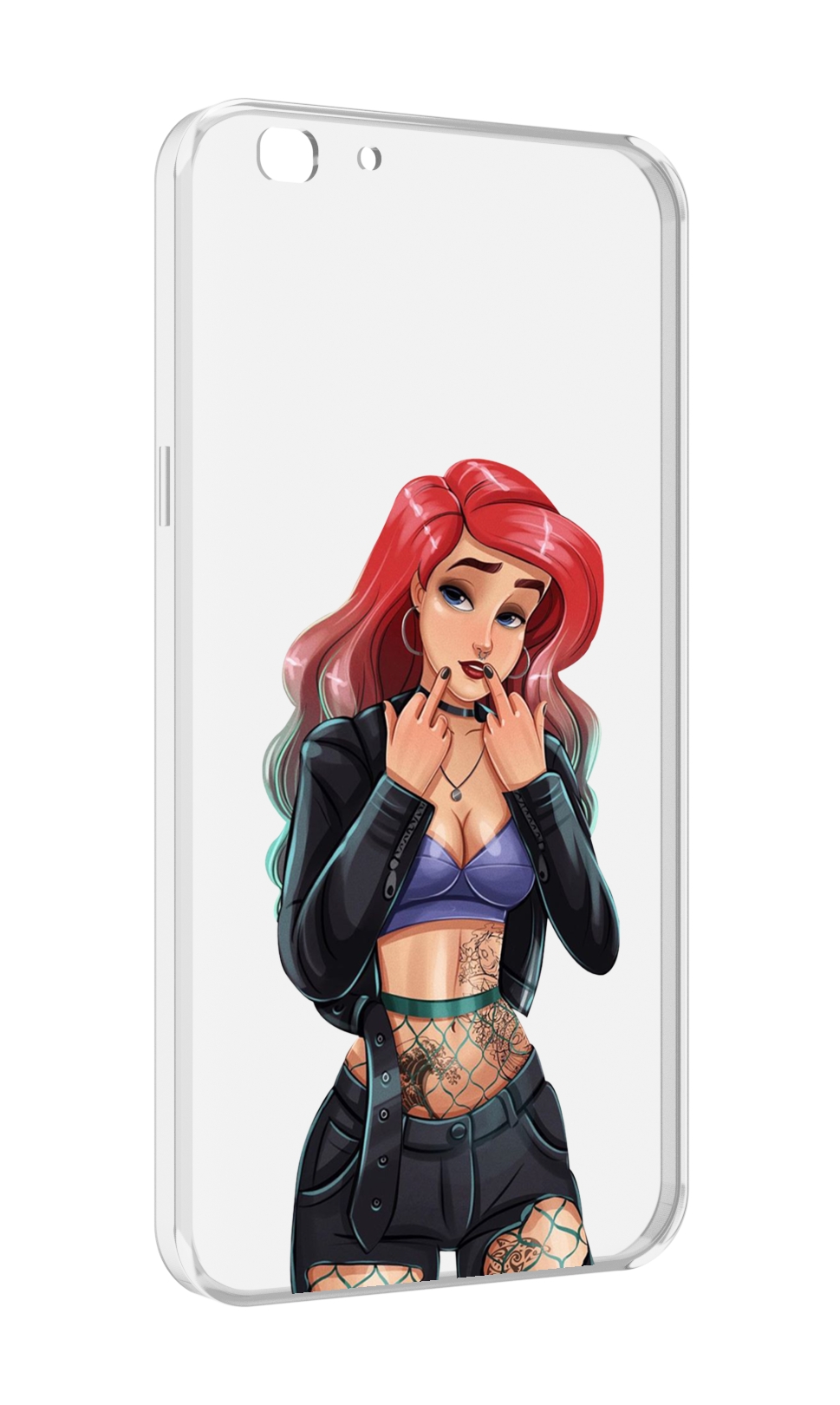 

Чехол MyPads Ариэль-русалочка-готика для Oppo A77/F3 (2017 год), Прозрачный, Tocco