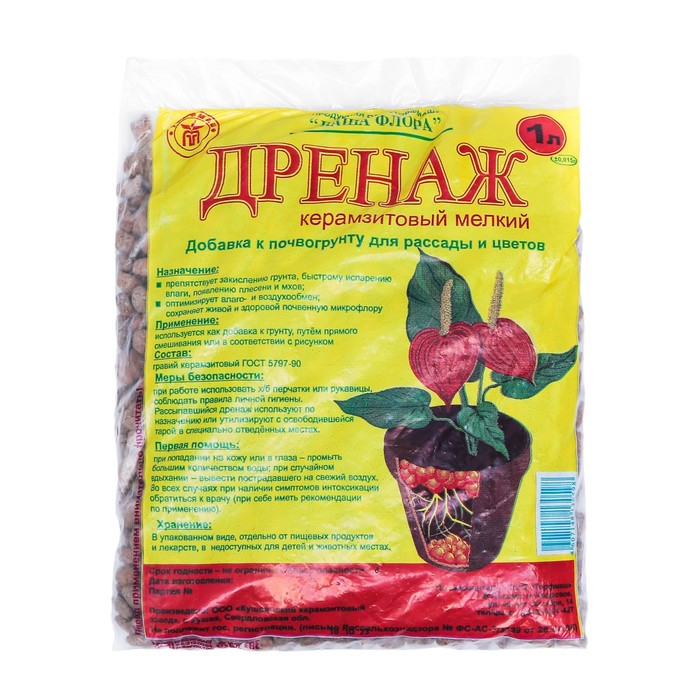 

Дренаж керамзитовый Наша флора фр 10-20 1 л