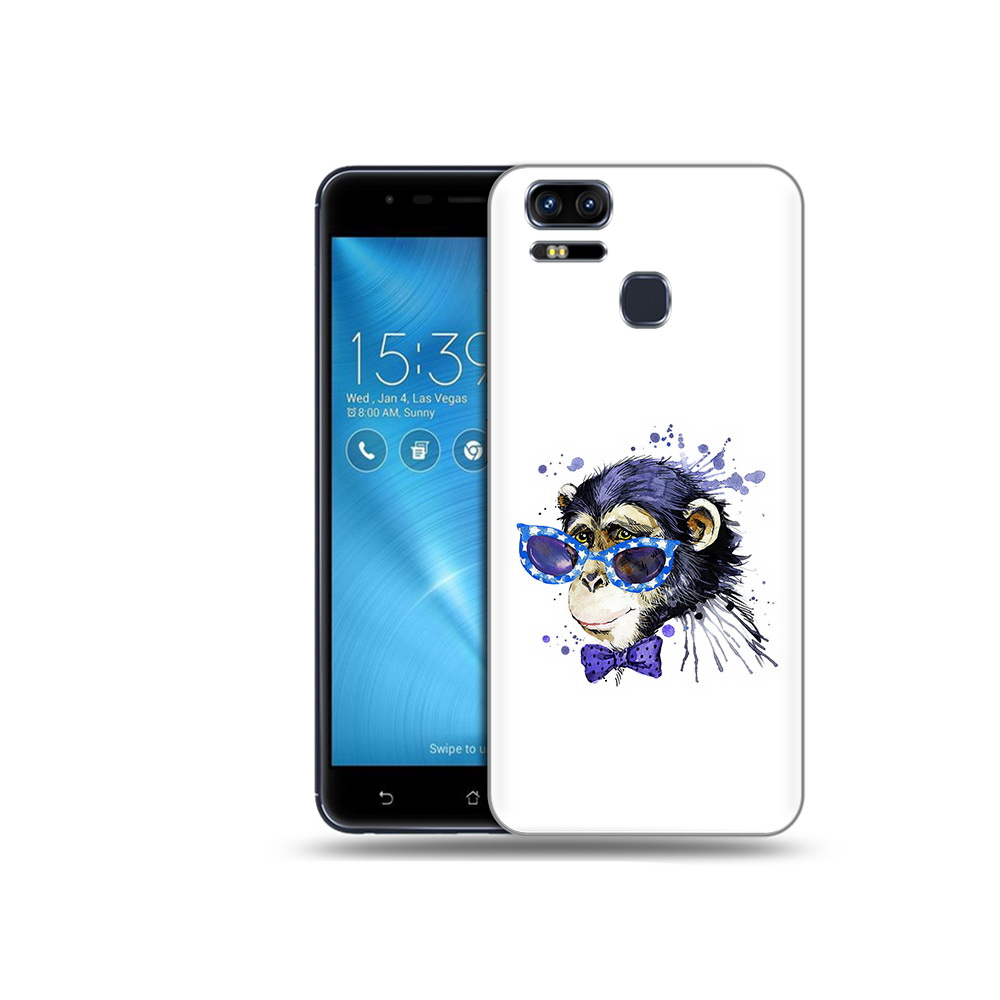 

Чехол MyPads Tocco для Asus ZenFone 3 акварельная обезьяна (PT51214.656.216), Прозрачный, Tocco