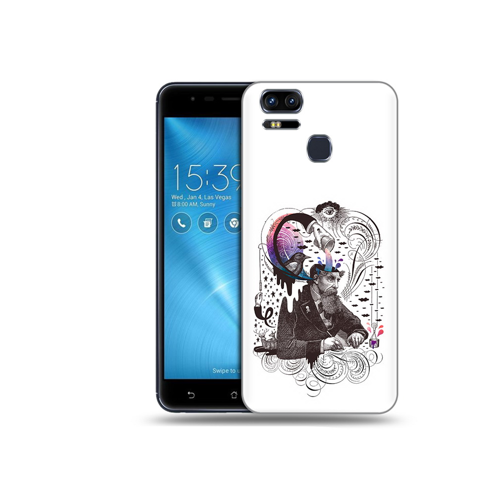 

Чехол MyPads Tocco для Asus ZenFone 3 абстракция думающий мужчина (PT51214.656.210), Прозрачный, Tocco