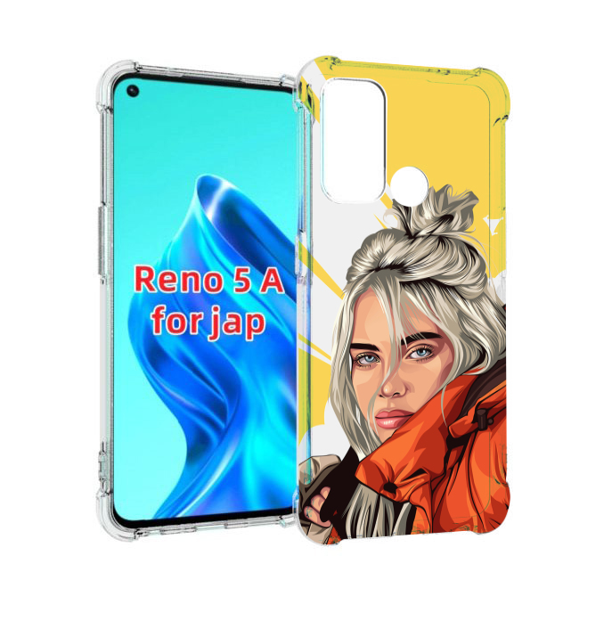 

Чехол MyPads билли-айлиш-в-куртке для Oppo Reno 5A, Прозрачный, Tocco