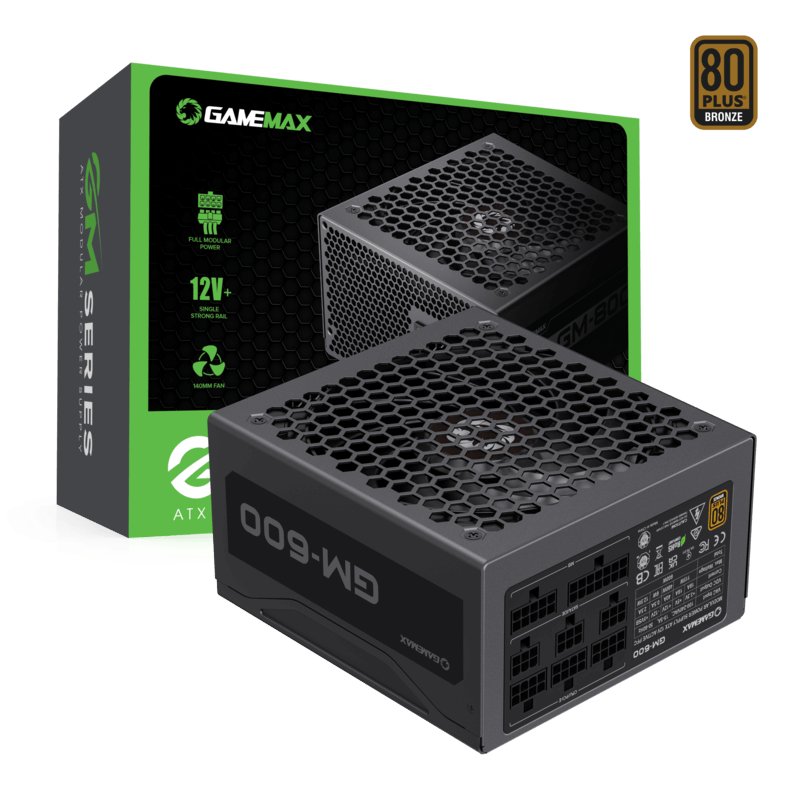 

Блок питания GAMEMAX GM-600 Modular 600W, Чёрный, GM-600 Modular