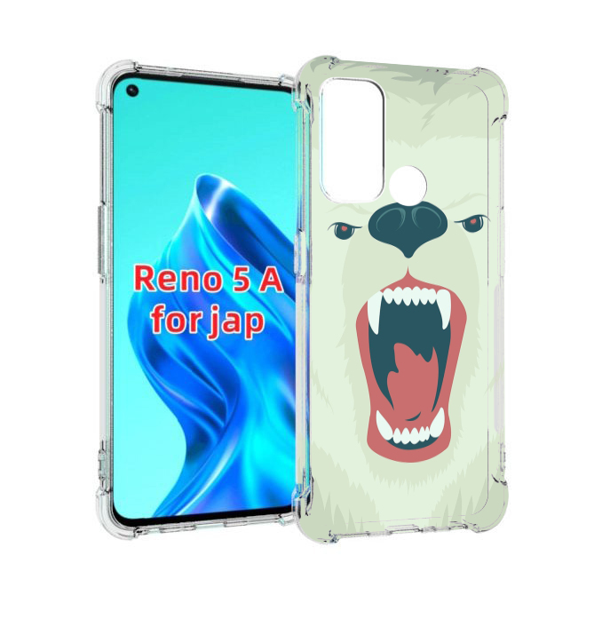 

Чехол MyPads белый-медведь для Oppo Reno 5A, Прозрачный, Tocco