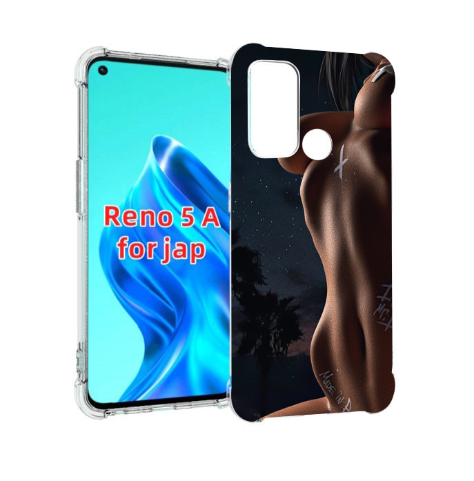 

Чехол MyPads белые-татуировки-на-теле для Oppo Reno 5A, Прозрачный, Tocco