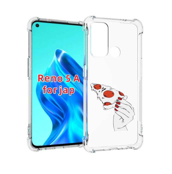 

Чехол MyPads белая-пицца для Oppo Reno 5A, Прозрачный, Tocco