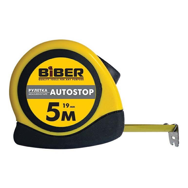 Рулетка Biber Autostop 40071 3 м х 16 мм