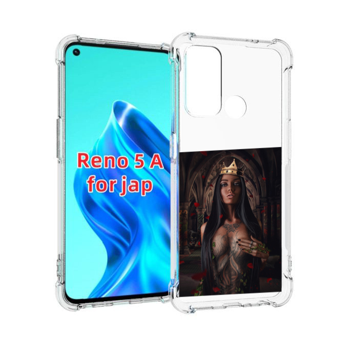 

Чехол MyPads багровый-пик для Oppo Reno 5A, Прозрачный, Tocco