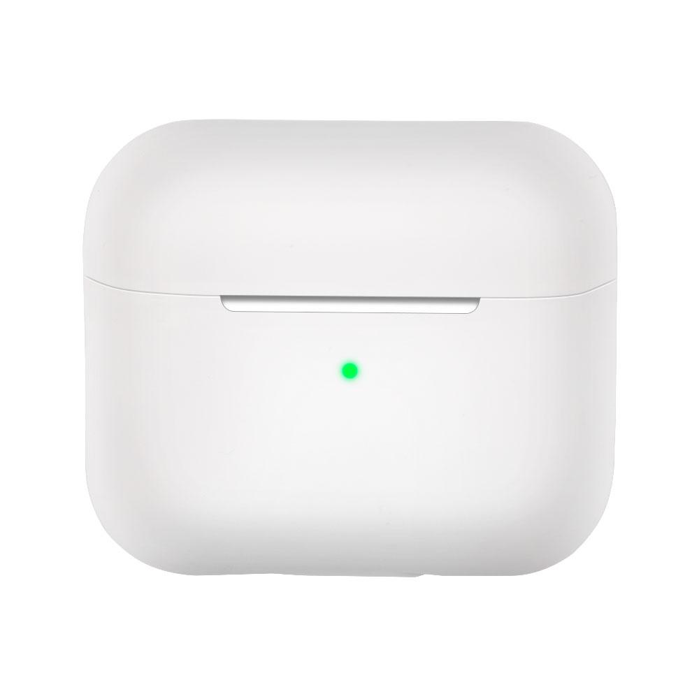 

Cиликоновый чехол QVATRA для наушников Airpods 3 белый, для наушников Airpods 3 белый
