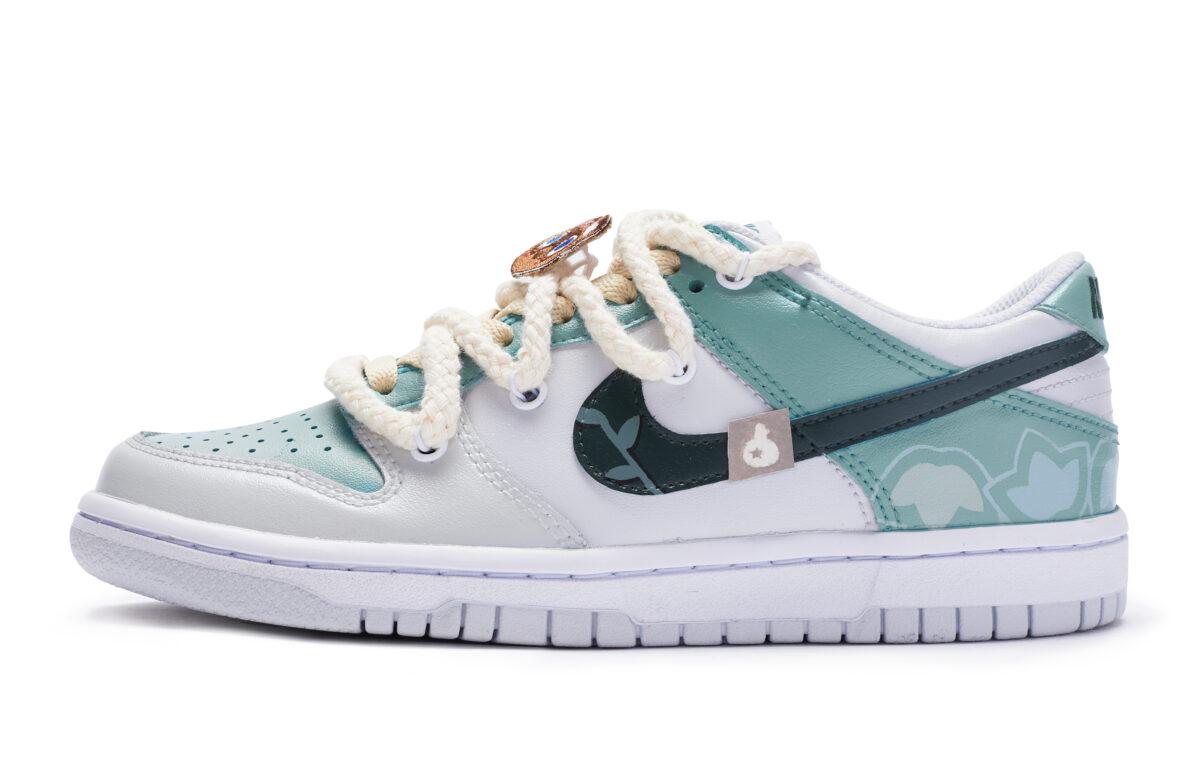 

Кеды унисекс Nike Dunk Low бирюзовые 38.5 EU, Бирюзовый, Dunk Low