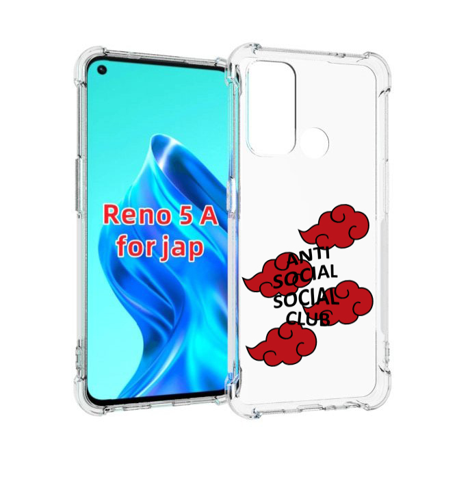

Чехол MyPads анти-социал-социал-клаб для Oppo Reno 5A, Прозрачный, Tocco