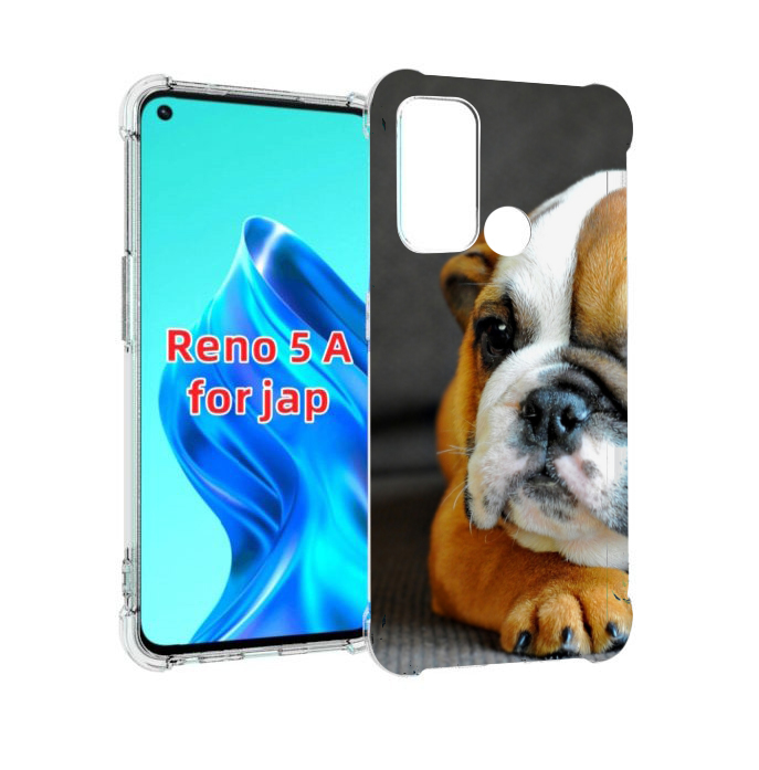 

Чехол MyPads англиискии бульдор для Oppo Reno 5A, Прозрачный, Tocco