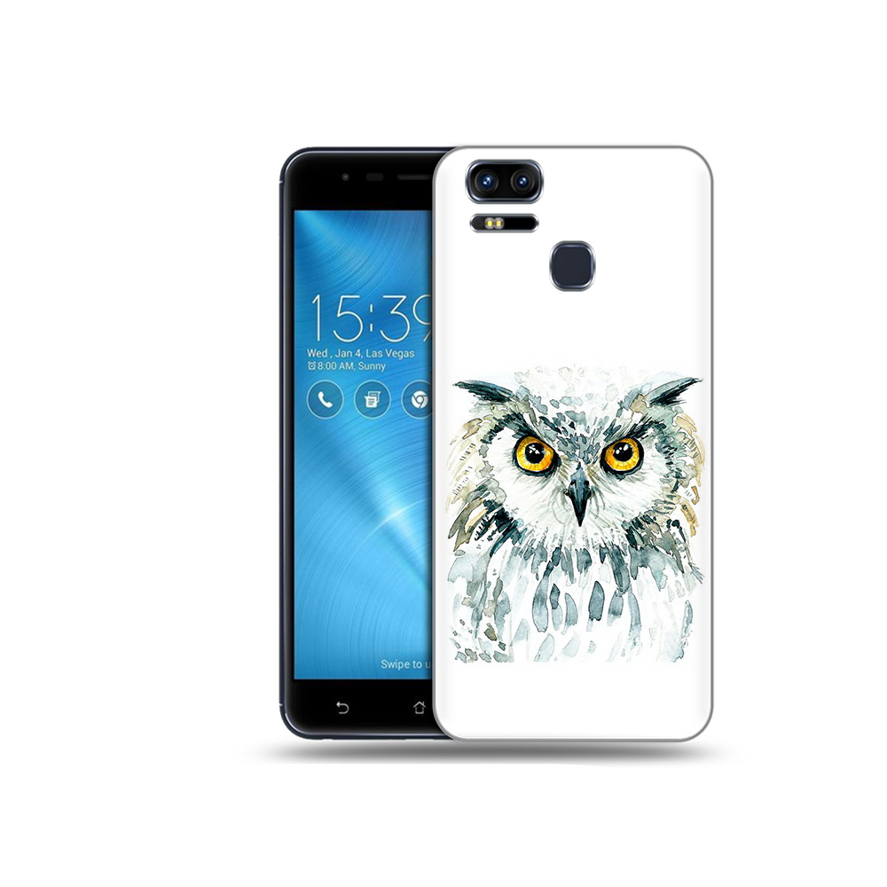 

Чехол MyPads Tocco для Asus ZenFone 3 Серьезная сова (PT51214.656.156), Прозрачный, Tocco