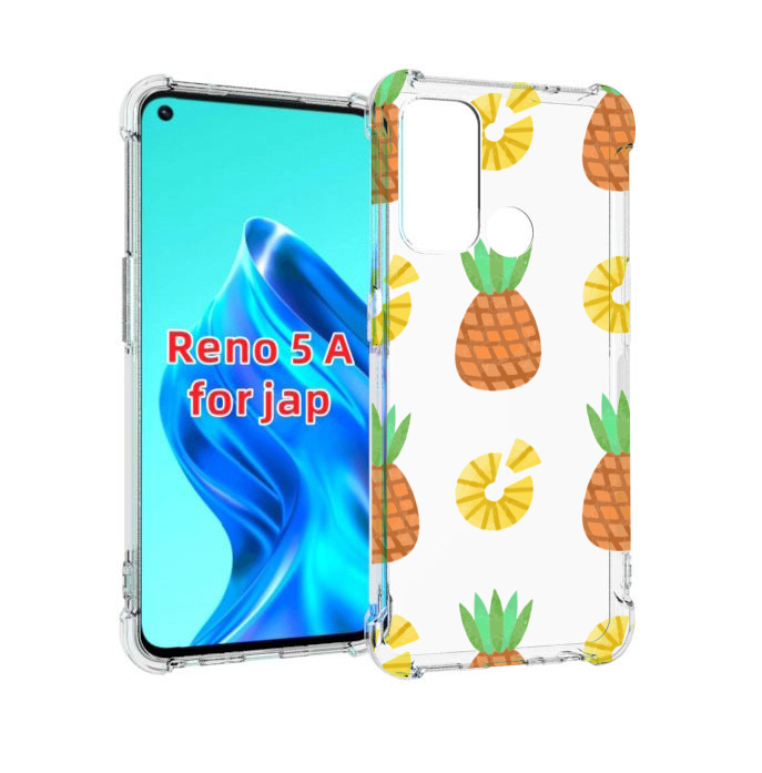 

Чехол MyPads ананасики для Oppo Reno 5A, Прозрачный, Tocco