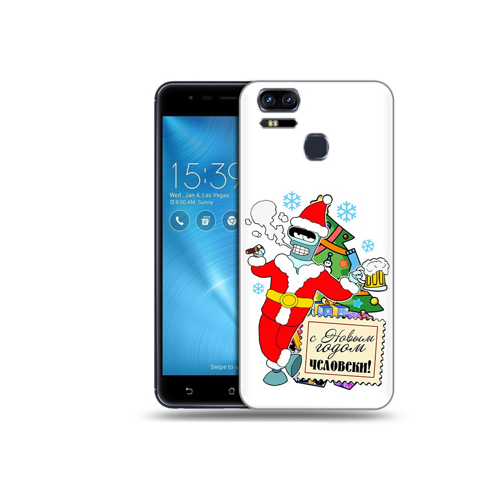 

Чехол MyPads Tocco для Asus ZenFone 3 С новым годом человеки (PT51214.656.150), Прозрачный, Tocco