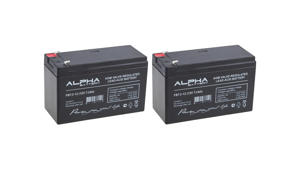 Комплект аккумуляторных батарей ALFA FB 7.0-12 12В 7.0Ач комплект из 2 штук зарядное устройство battery pack для li ion аккумуляторных батарей 16 8в 2а