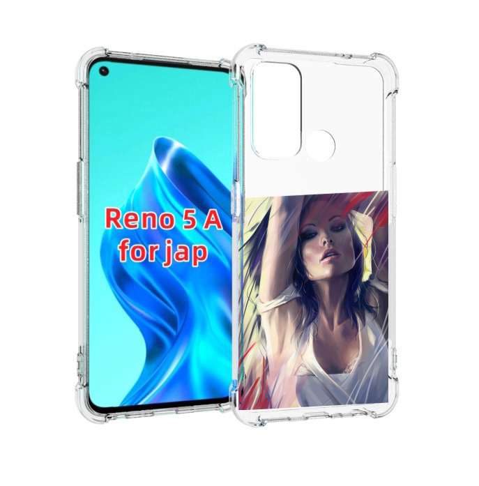 

Чехол MyPads акварельная-девушка женской для Oppo Reno 5A, Прозрачный, Tocco