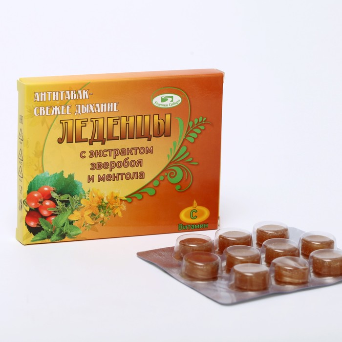 

Леденцы с экстрактом зверобоя и ментола