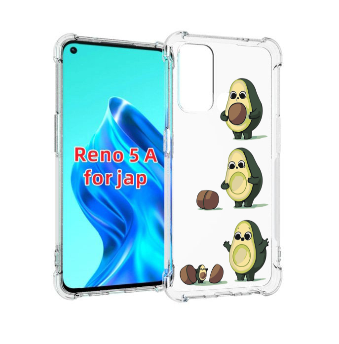 

Чехол MyPads авокадо-с-малышом для Oppo Reno 5A, Прозрачный, Tocco